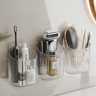 ชั้นวางของ ที่เก็บแปรงสีฟัน แบบดูดติดผนัง ที่เก็บของอเนกประส…