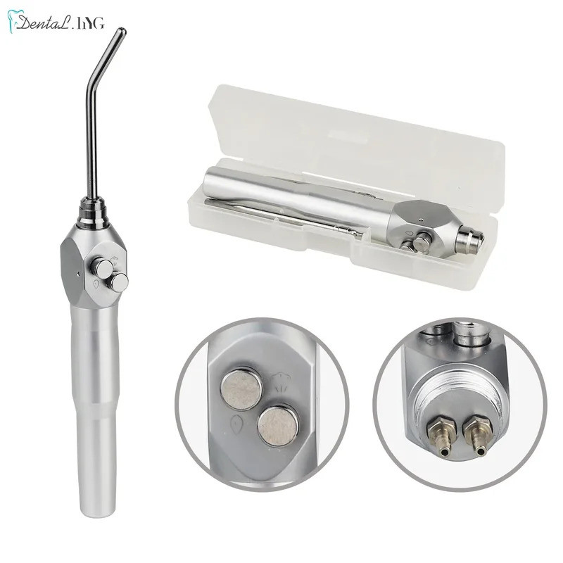 Dental Air Water Spray Triple 3 Way Syringe Handpiece + 2 หัวฉีดเคล็ดลับหลอดสําหรับ Air Triple Syrin
