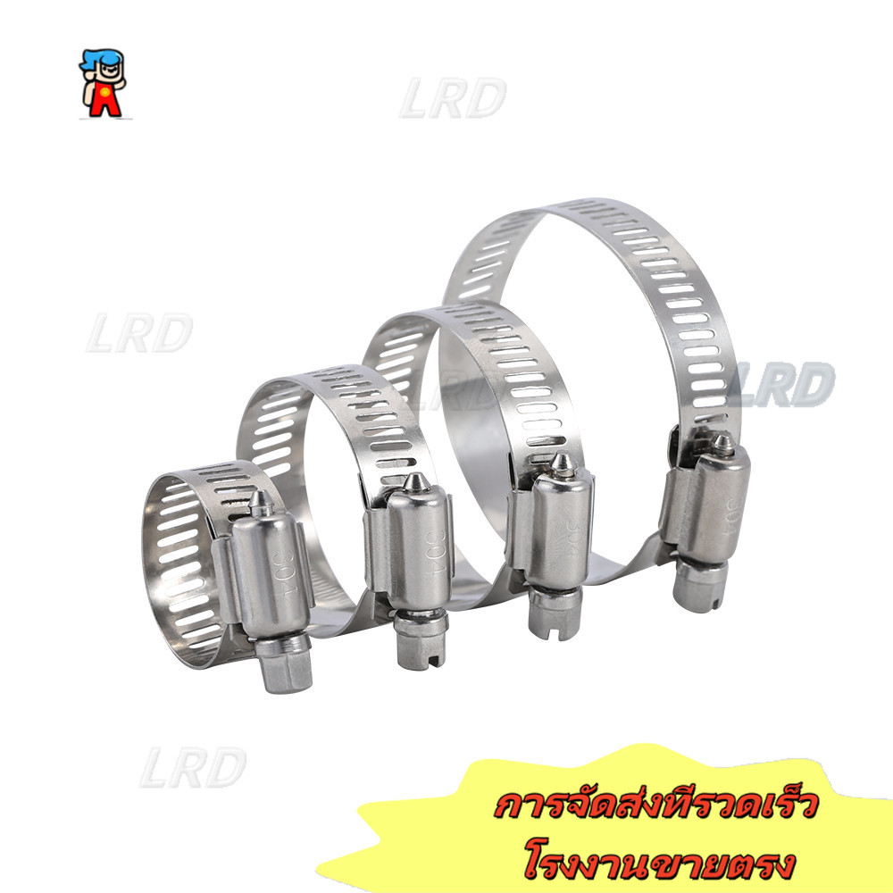 304 สแตนเลสสตีลจับคอ Hoop มือสกรู CLAMP Hoop Hoop ท่อ Hoop ท่อน้ํากระชับ Hoop แหวน CLAMP Fixing Clam