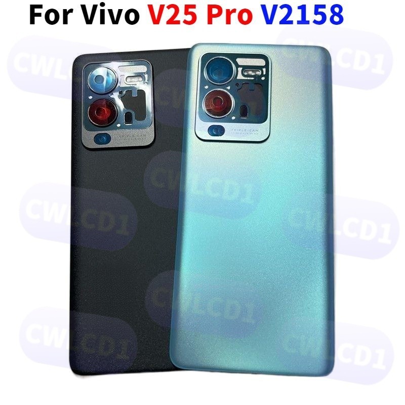 สําหรับ Vivo V25 Pro V2158 ฝาครอบแบตเตอรี่ด้านหลังเปลี่ยนกรณี