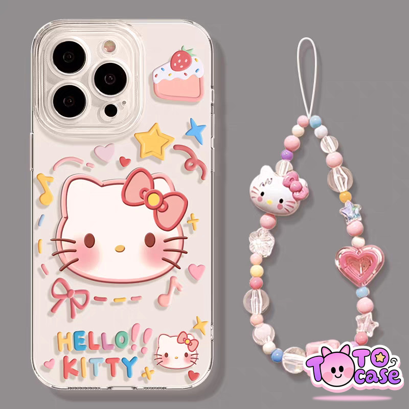เคส Vivo Y27 Y17S Y16 Y15S Y15 Y17 Y20 Y20i Y12 Y36 V29 Y30 Y91 Y35 Y21 Y20s Y11 Y91C หวานสวัสดีคิตตี้รักหัวใจ ปกเค้ก