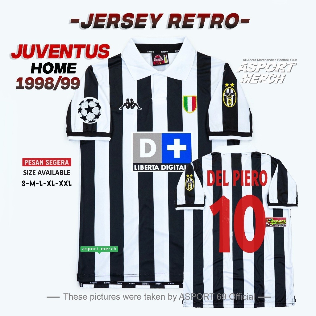 ASPORT RETRO JUVE HOME 1998 1999 D+