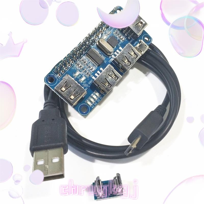4 พอร์ต USB HUB HAT สําหรับ 3 / 2 / Zero W TTL Serial Module chruykgj.th