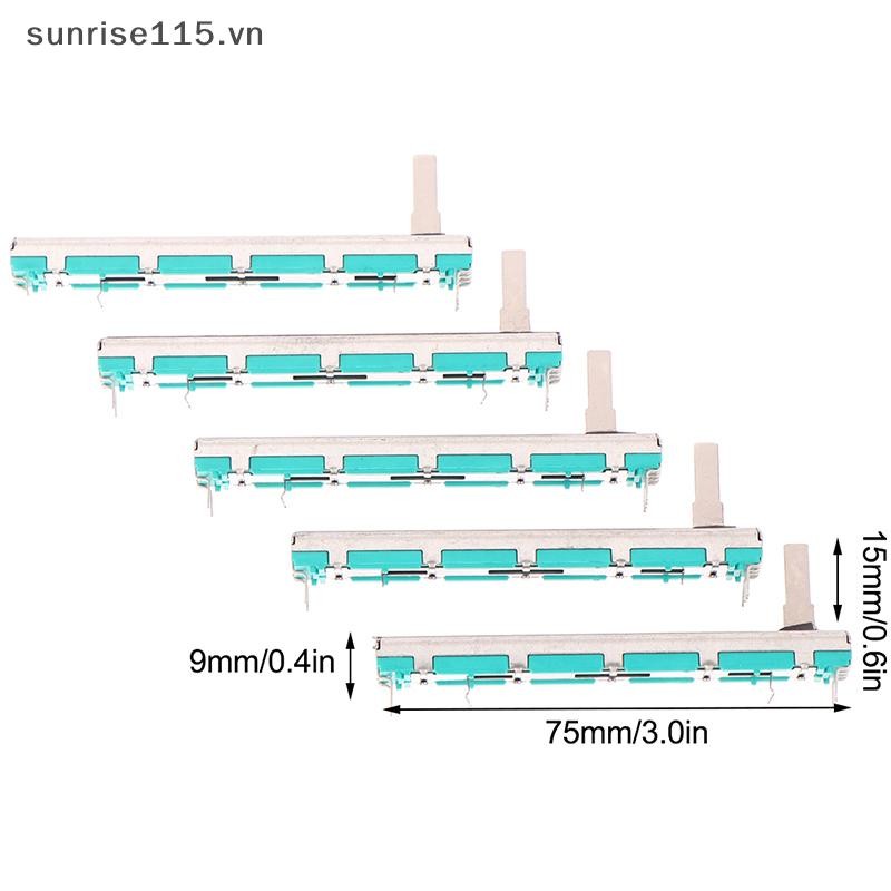 SRVN 5 ชิ้น 75 MM Double B10K B10KX2 Behringer Pot Mixer Fader.
