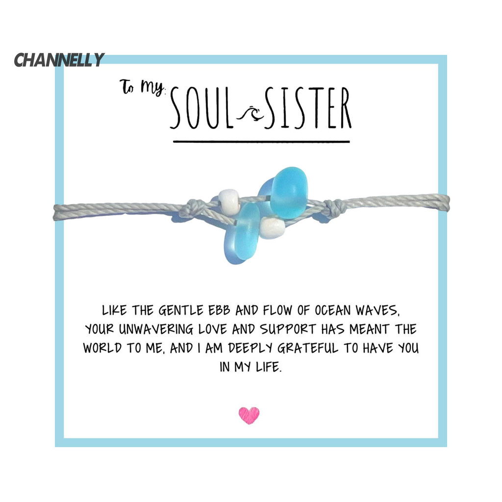 สร้อยข้อมือมิตรภาพที่ละเอียดอ่อน Soul Sister เครื่องประดับของขวัญ Ocean-inspired Handmade Soul Siste