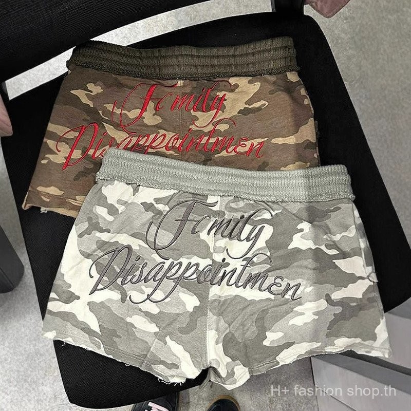 กางเกงขาสั้นผู้หญิงสไตล์อเมริกันย้อนยุค พรางหลวม ฤดูร้อน กระชับก้นและผอมลง