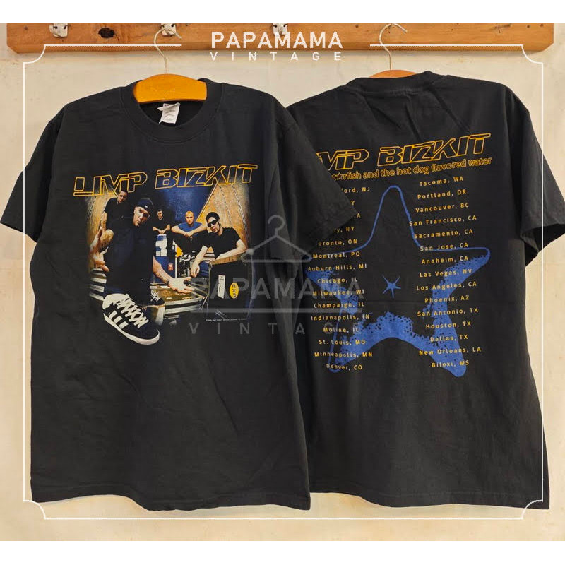 LIMPBIZKIT North America Tour DeadStock 2000s tag JUNKFOOD USA เสื้อวินเทจ เสื้อทัวร์ วงร๊อค papamama vintage shirt