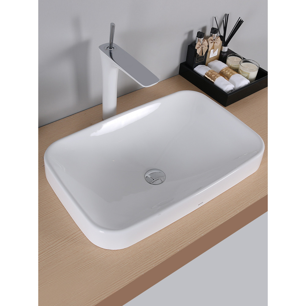 TOTO อ่างเคาน์เตอร์สไตล์ใหม่ LW5715/5716B เซรามิค Zhijie สี่เหลี่ยมผืนผ้า Face Wash อ่างล้างหน้าในคร