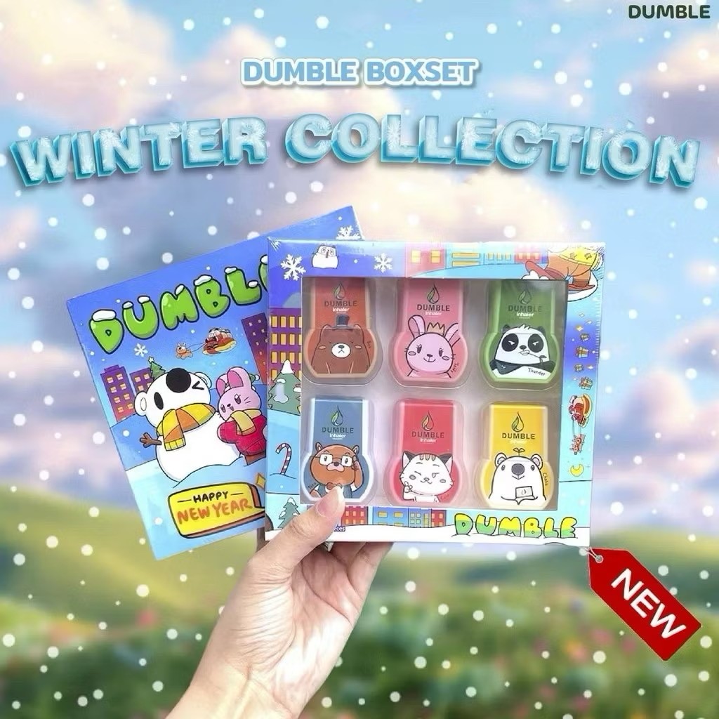 (6ชิ้น/กล่อง) ยาดม 2 รู ยาดมสมุนไพร Dumble Herbal Inhaler (Double Head) 💓