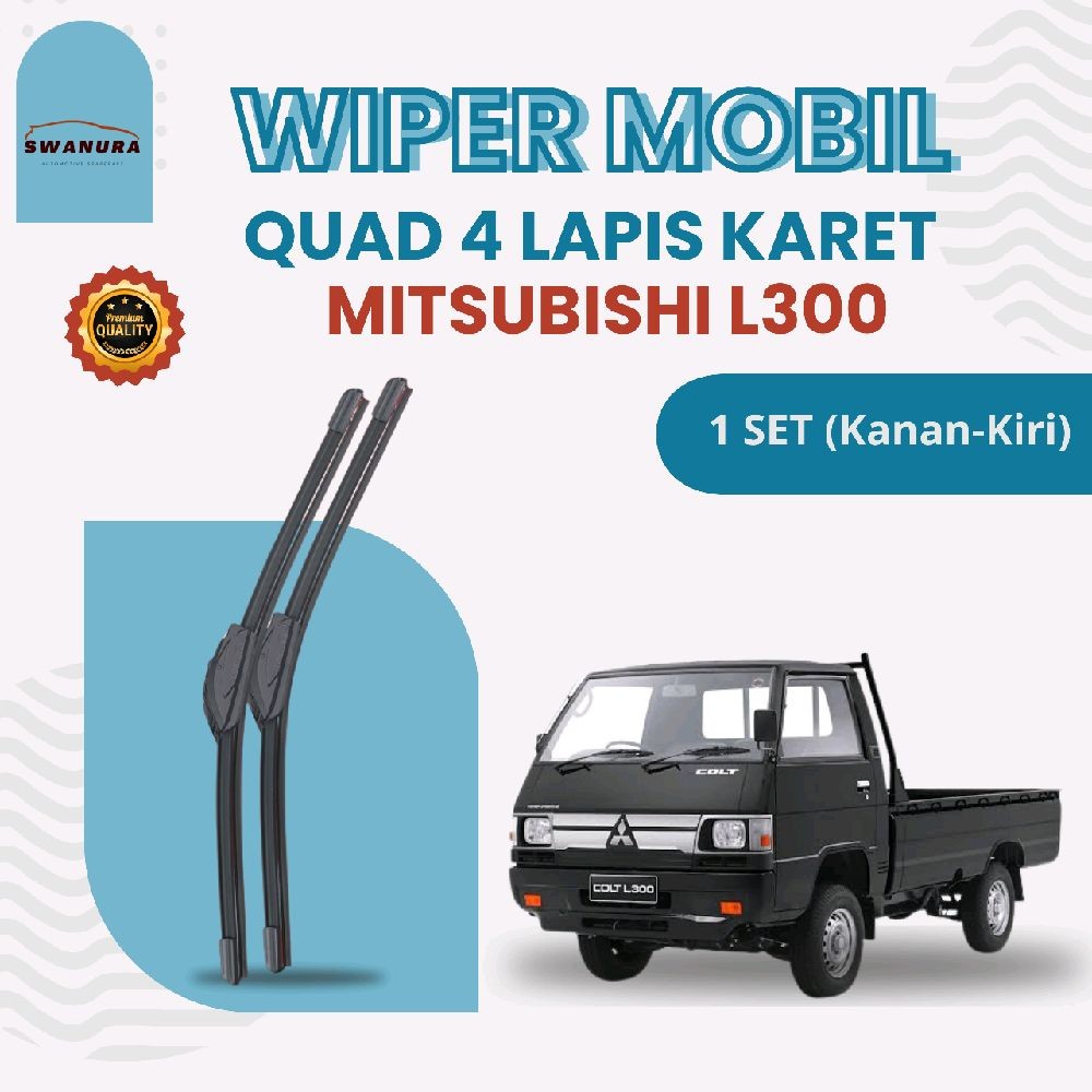 ที่ปัดน้ําฝน Quad ยาง 4 ชั้นสําหรับ Mitsubishi L300 Banana รุ่น 1 ชุดขวาและซ้าย