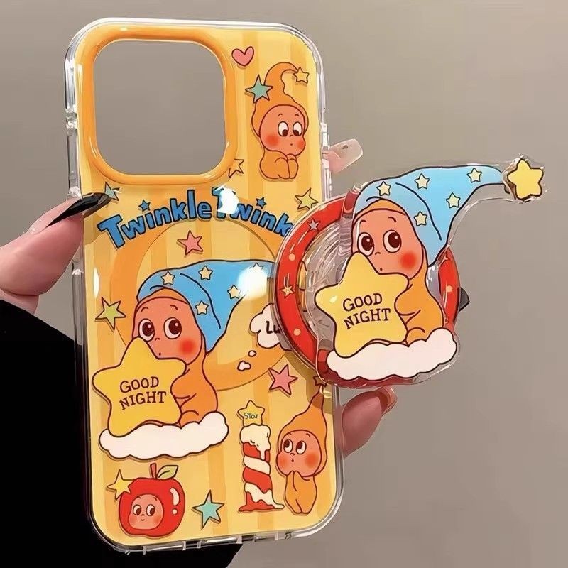 หมุนหมวกสีฟ้า Starman วงเล็บแม่เหล็กเคสโทรศัพท์เหมาะสําหรับ iPhone17 16 15 14 13 11 12Promax 11Promax 12Pro 14plus 15Promax SOSD