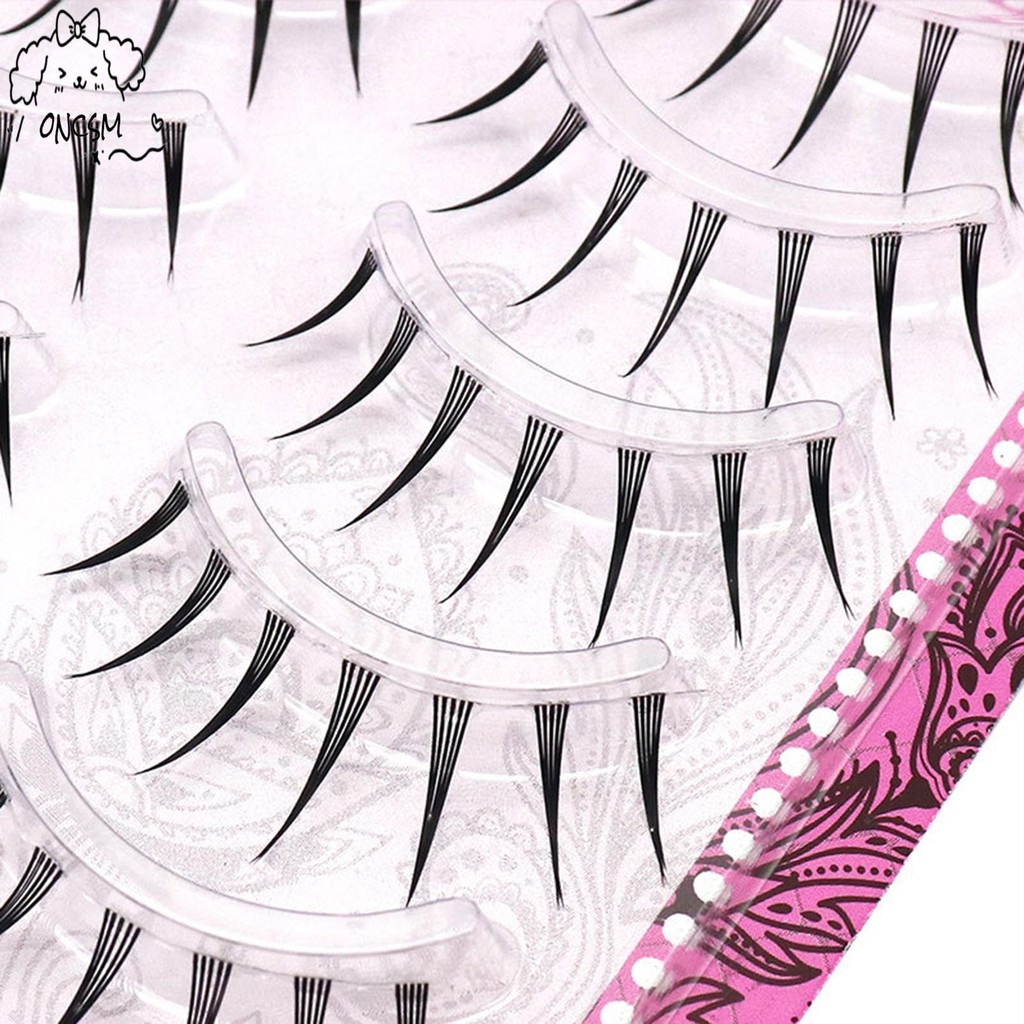 แต่งหน้า Extensions Strip Lashes Clear Band จําลองขนตาปลอมสําหรับงานแต่งงานหรือวันที่