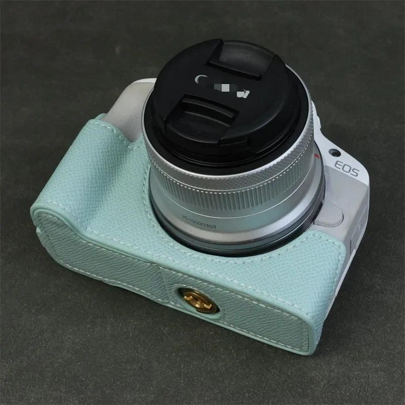 PU ครึ่งสําหรับ Canon EOS R50 กล้องป้องกันฐานด้านล่างสําหรับ Canon EOS R100 กระเป๋ากล้องอุปกรณ์เสริม