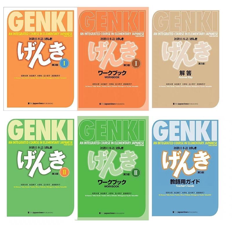 GENKI1 Third Edition TEXTBOOK+WORKBOOK+Answers Elementary Japanese .