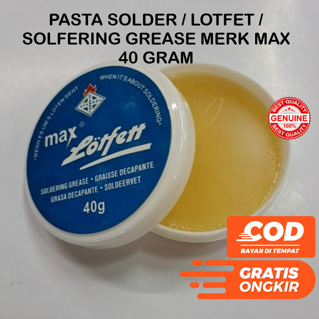MAX LOTFETT SOLDERING PASTE 40 GRAM 40GR SOLDERING GREASE