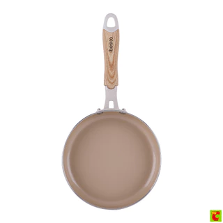 เบสิโค กระทะอะลูมิเนียมเคลือบเซรามิก รุ่น T133AK-0118 ขนาดกระทะ 18 ซม. สีครีม