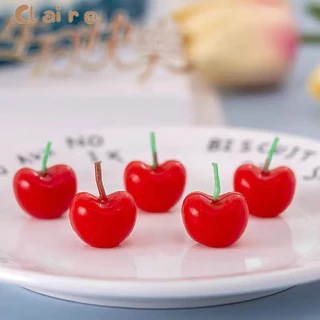 COD เทียนวันเกิด เทียนเชอร์รี่ เทียน 5pcs Happy birthday เทียนวันเกิดเชอรี่ (Cherry candle) Claire