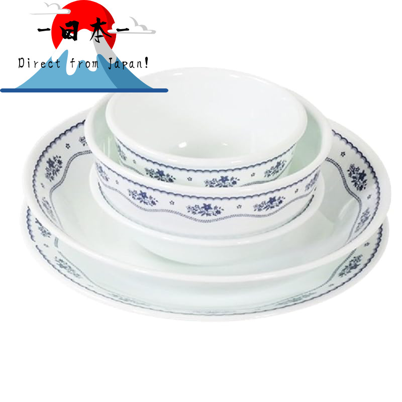 [Direct from Japan]
Corelle 5-Piece Set: Medium Plate, Deep Plate, Bowl, Small Bowl, Rice Bowl. Brea