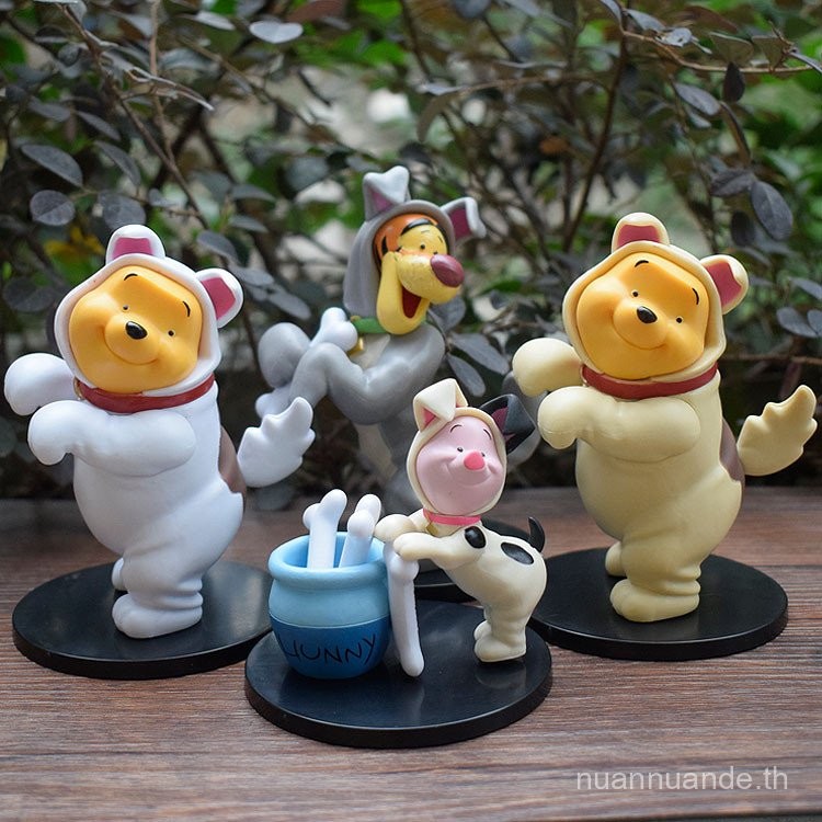 Pooh Big Belly Figure Puppy Piglet Tigger Doll Model เค้กตกแต่งตุ๊กตา SK5B