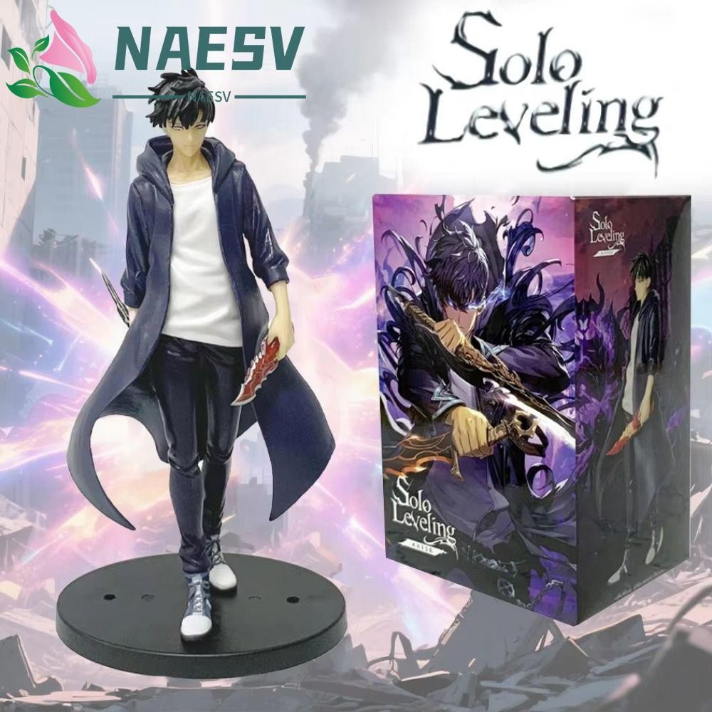 NAESV Solo Leveling Figure, Desktop Ornament Anime สินค้า Sung Jinwoo Action Figure, ยืนท่าทาง PVC ต