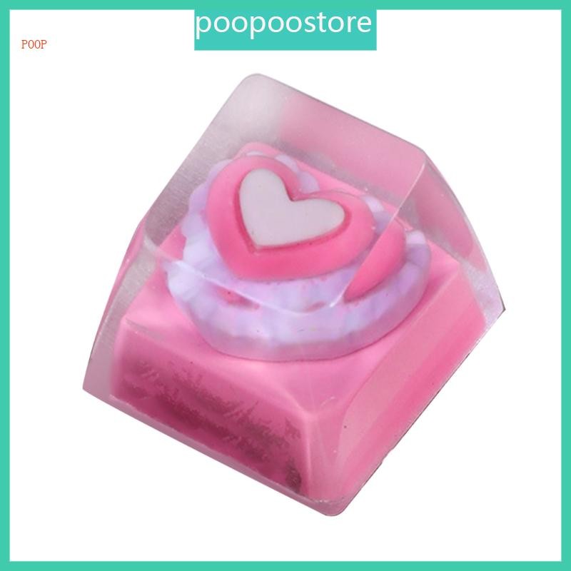 POOP Keycaps หัวใจน่ารัก Keycaps เรซิ่น Keycaps การ์ตูน Keycaps Escape Handmade Keycap