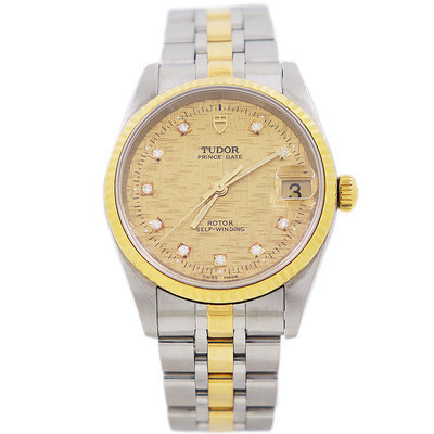 Tudor Tudor นาฬิกาชาย Prince Princess 72033 ทองเครื่องจักรอัตโนมัติ