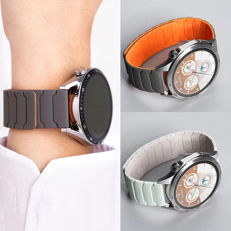 22 มม.ซิลิโคนแม่เหล็กสําหรับ Mibro Watch Lite 3 Pro A1 A2 A3 X1 T2 C3 C4 T2 Lite3 2 สายนาฬิกาเปลี่ยนสร้อยข้อมือ