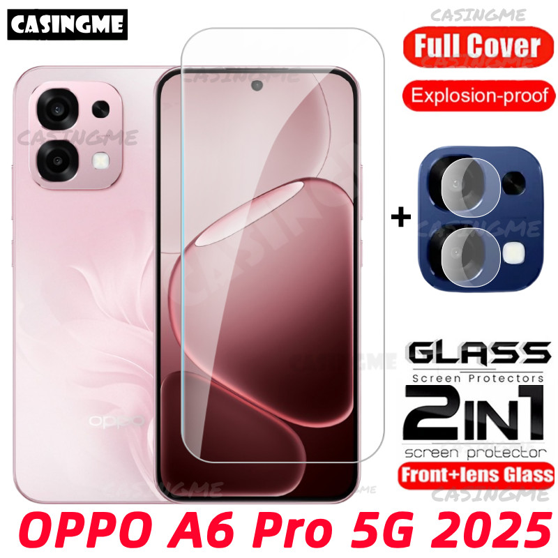 OPPO A6 Pro 5G 2025 กระจกนิรภัย Flim สําหรับ OPPOA6Pro OPPO A6x 6 A6Pro A6 Pro A6t 4G 5G 2025 ฟิล์มด้านหน้ากลับเลนส์กระจกกลับกล้องเลนส์ป้องกันหน้าจอ