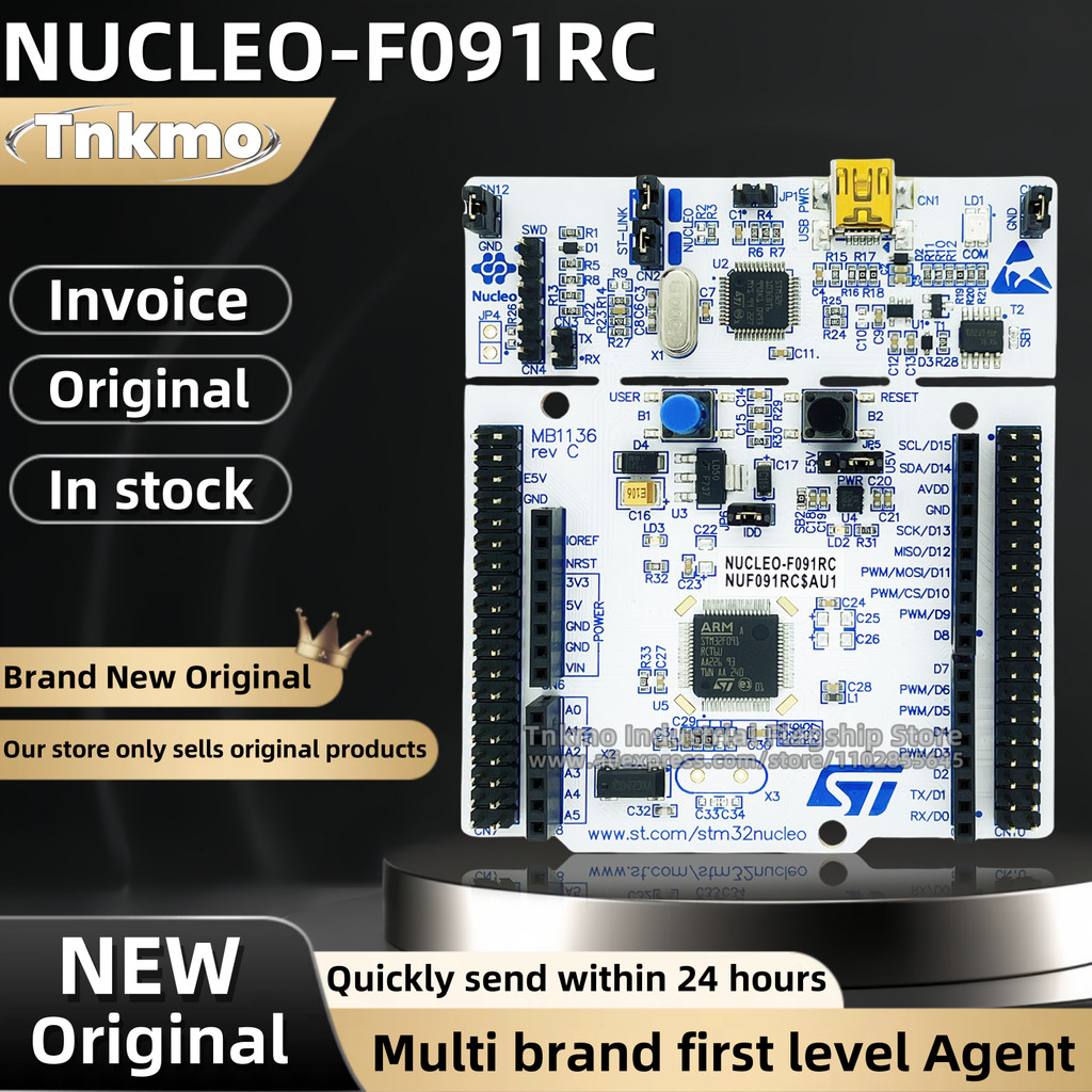1 ชิ้น/ล็อต NUCLEO-F091RC STM32 Nucleo-64 บอร์ดพัฒนา STM32F091RCT6 จุดใหม่ 100%