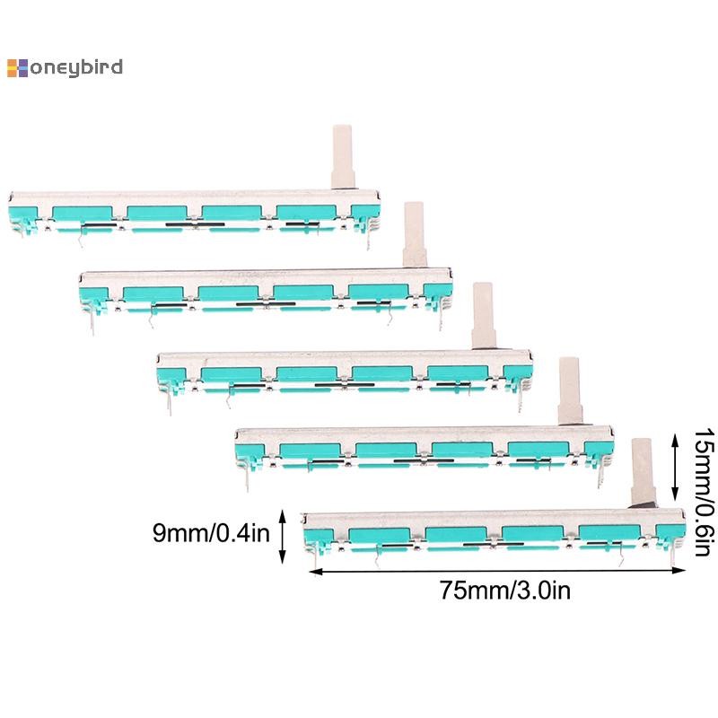 Honeybird 5 ชิ้น 75 MM Double B10K Original B10KX2 Behringer Pot Mixer Fader Nice