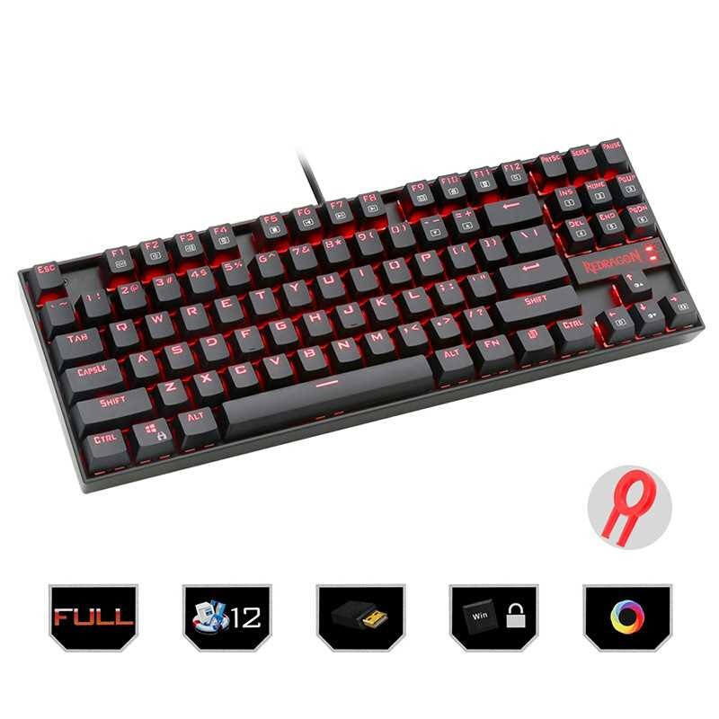 Redragon K552 คีย์บอร์ดแบบกลไกสําหรับเล่นเกมมังกรแดงเกมM