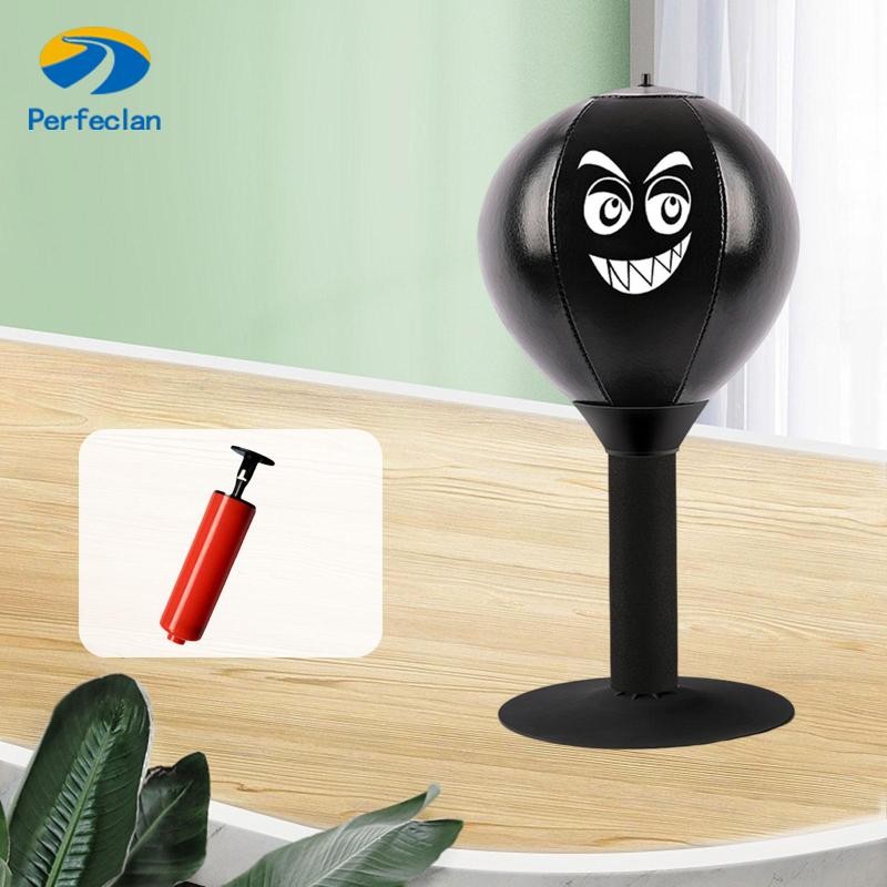 กระเป๋ามวยเจาะตั้งโต๊ะ พร้อมที่เติมลมและถ้วยดูด สำหรับฝึกซ้อมมวยและต่อยลูกบอล