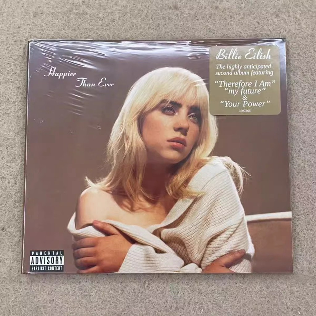 J654 Happier Than Ever โดย Billie Eilish CD Album 2021 Electronic Rock Pop A0204