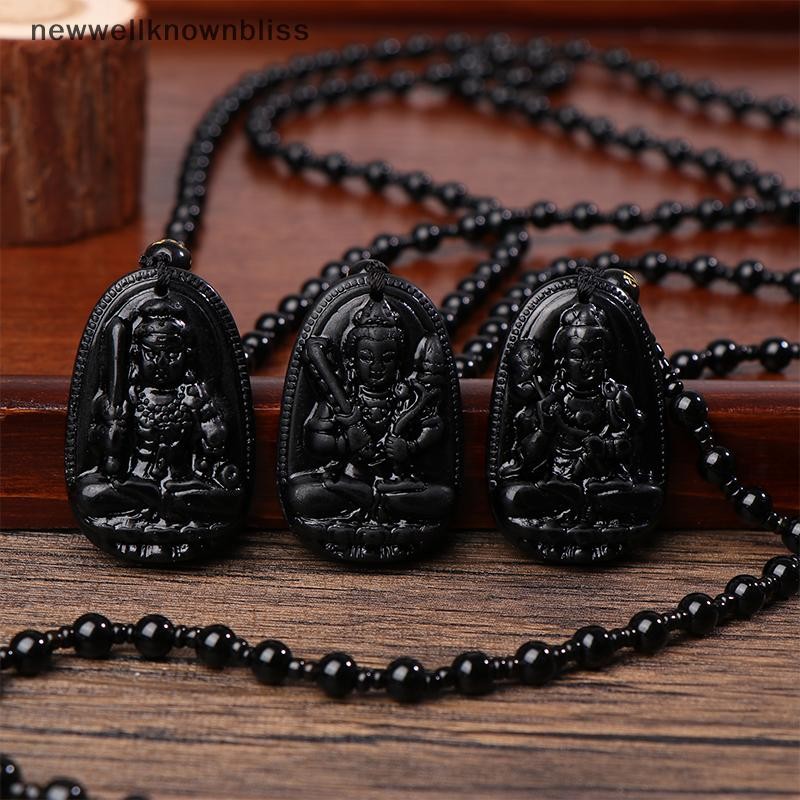 Newwellknownbliss Amitabha จี้สร้อยคอแกะสลักพระพุทธรูป Lucky Amulet สร้อยคอผู้หญิงผู้ชายเครื่องประดั