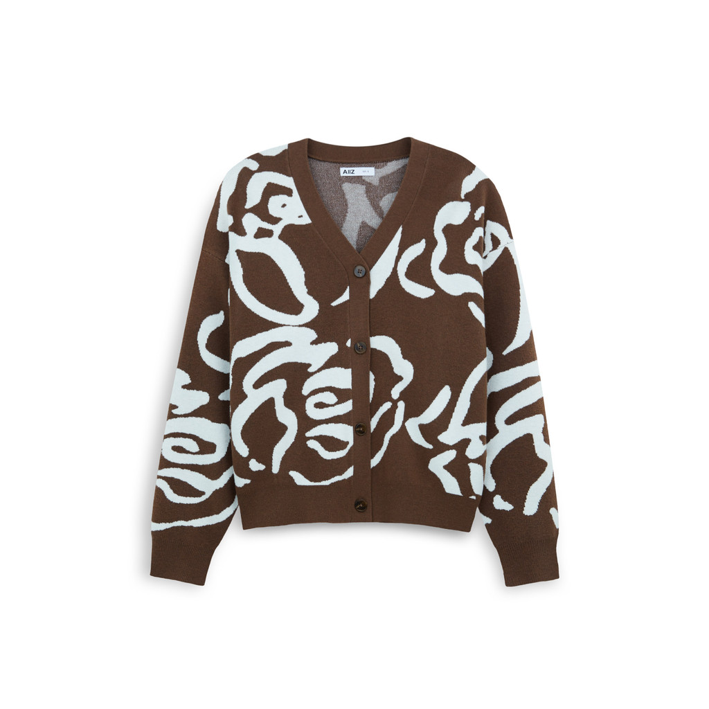 AIIZ (เอ ทู แซด) - AIIZ เสื้อคาร์ดิแกนผู้หญิงผ้าทอลาย AIIZ Women's Rose Cardigan