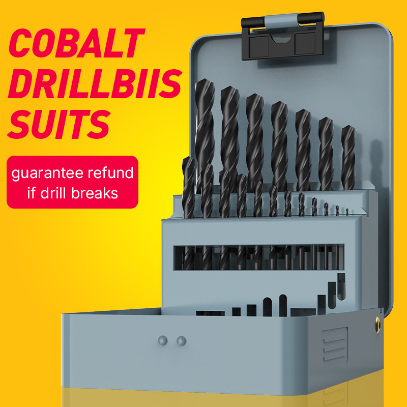 M35 Cobalt Drill Bits Set With Metal Case Twist Drill Bit For Stainless Steel Wood Metal Drilling El