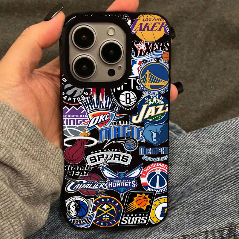 ป้ายบาสเก็ตบอลแบบเต็มหน้าจอสตรีทสวมเคสโทรศัพท์สุดเท่เข้ากันได้กับiPhone XR 16ProMax 17PRO 14Pro 12Proกันกระแทก15Plus 8Plus 13Promax 11 XSกันกระแทกสกปรกทนป้องกันกรณีนุ่ม