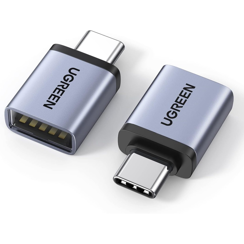 UGREEN อะแดปเตอร์ USB เป็น USB C 10Gbps,2 แพ็คอะแดปเตอร์ USB C เป็น A เข้ากันได้กับ iPhone 16 15 Pro
