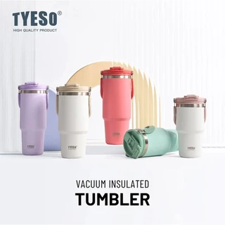 TYESO NEW CAP แก้วน้ำหูหิ้ว สแตนเลส 304 ขนาด 600-1200ml ฝาคลิกเปิดง่าย ถอดล้างได้ มีให้เลือก 9 สี