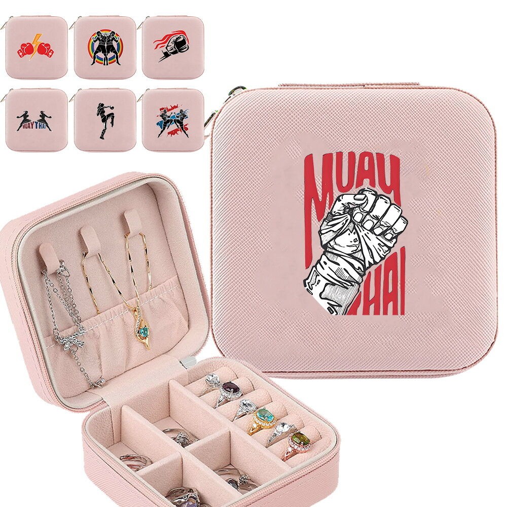 กล่องใส่เครื่องประดับและเครื่องสำอางพกพา สำหรับผู้หญิง กันน้ำ กันฝุ่น มีหลายชั้น เหมาะสำหรับสร้อย แหวน ต่างหู