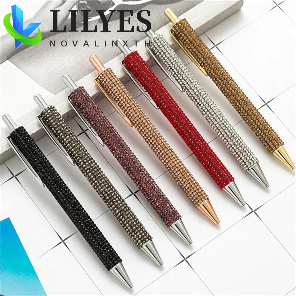 LILYES ปากกาลูกลื่น School Supply Office Students Bright Sparkling Metal Signature Pen