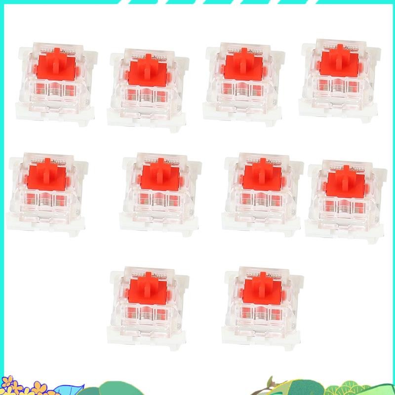 10 ชิ้นพลาสติกสําหรับ Cherry Red 3 Pin MX RGB Mechanical Switch คีย์บอร์ดเปลี่ยน