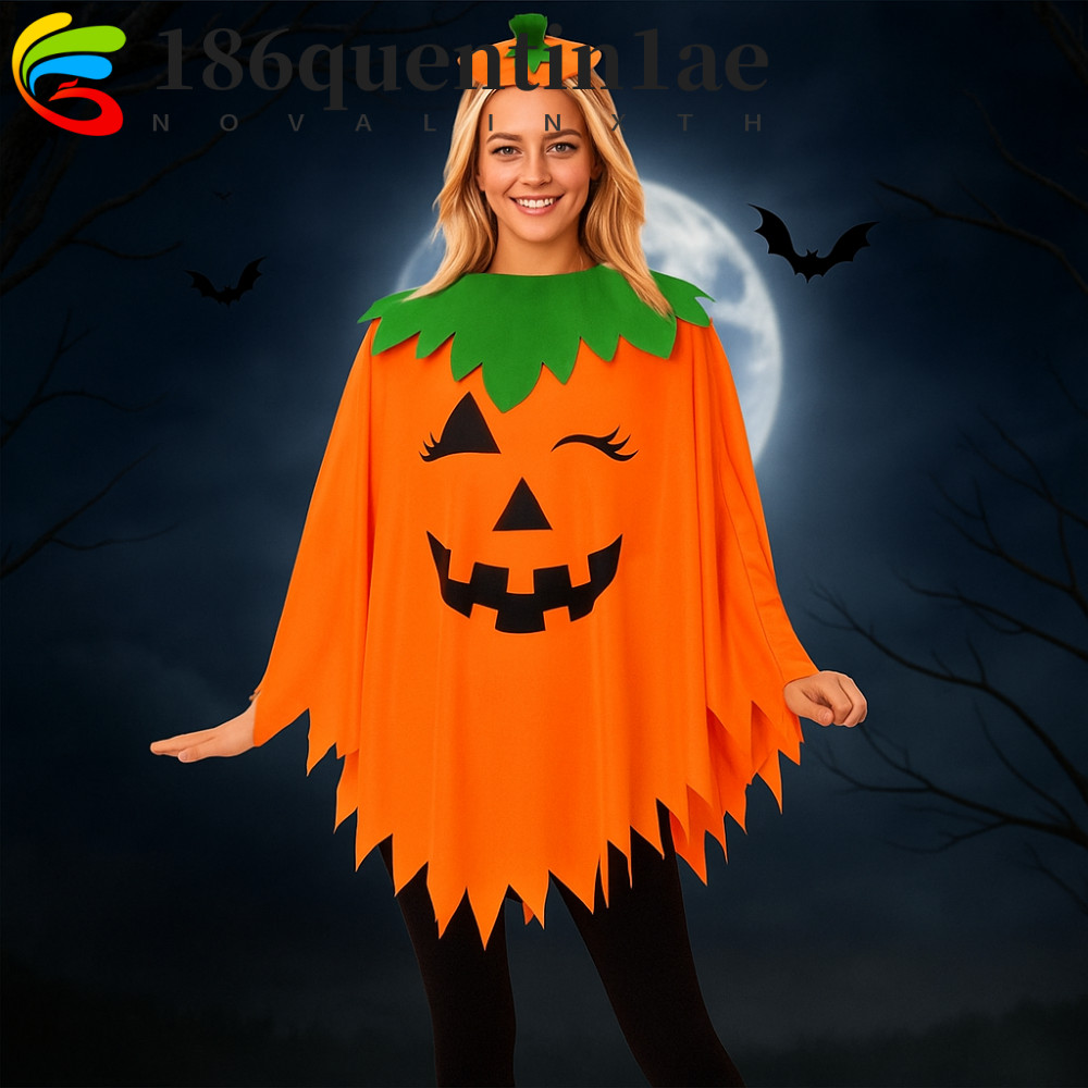 ชุดคอสเพลย์แม่มด Quentin1ae พร้อมเสื้อคลุมและกระเป๋าถือลายฟักทอง