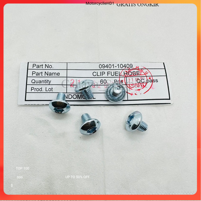 BOLT SPECIAL M6 8 mm 90107-K84-9002 BOLT 10 L 5 0.8CM COVER BODY TANK HONDA CRF 150 ORIGINAL ใหม่ Hd