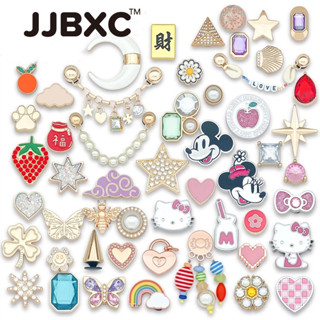JJBXC ตัวติดรองเท้า charm ชุดหัวเข็มขัดโลหะแฟชั่น 90 แบบ สำห…