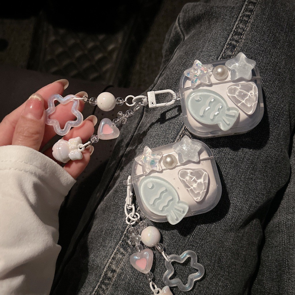 【 ปลาดาว 】เคสหูฟัง i12 i11 i13 เคสใสการ์ตูนนูน 1 2 3 เคสหูฟังบลูทูธ gen gen1 gen2 เคสหูฟังไร้สาย Pro