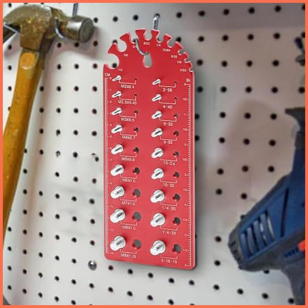 Nut Gauge Thread Pitch Gauge Thread Pitch Gauge Bolt ขนาดและเครื่องวัดด้าย Identifier ที่ทนทานที่แม่