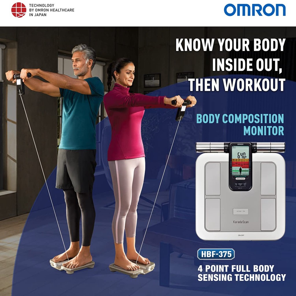 Omron/Omron KARADA เครื่องชั่งน้ําหนักอัจฉริยะ Fat 100% Body Fat Monitoring Weight HBF-375