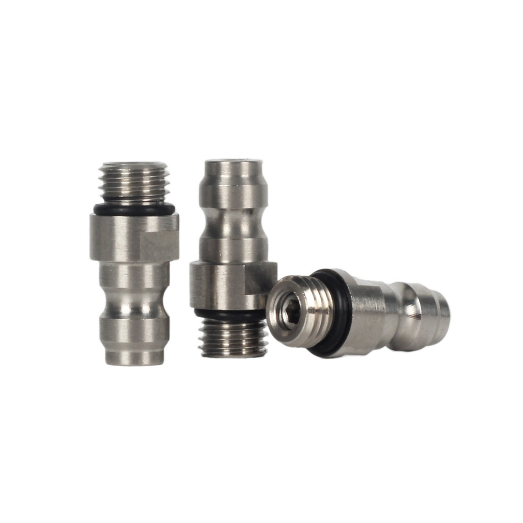 8MM Quick-Connect Male to M8x1 Thread Check Valve, Spring-Loaded Air Inlet สําหรับกระบอกแก๊สอัตราเงิ