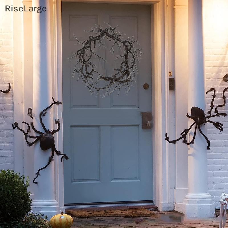 [RiseLarge] Stained Glass Cat ฮาโลวีน Night Garland เทศกาลเลียนแบบ Withered Vine Tree Garland ck Pop